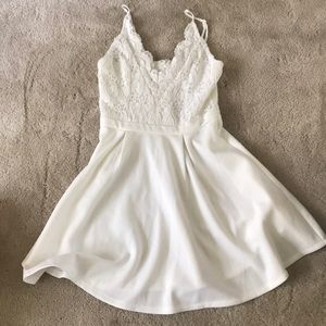 White dress lace top
